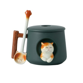 DIHOclub Adorable 3D Cat Mug side peek for daily coffee charm.
