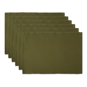 DII basic everyday ribbed placemat Sage 13x19 for everyday dining texture.