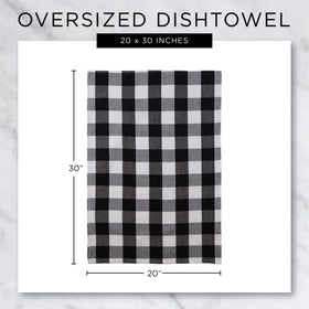 DII buffalo check dish towels closeup highlighting durable weave and timeless style