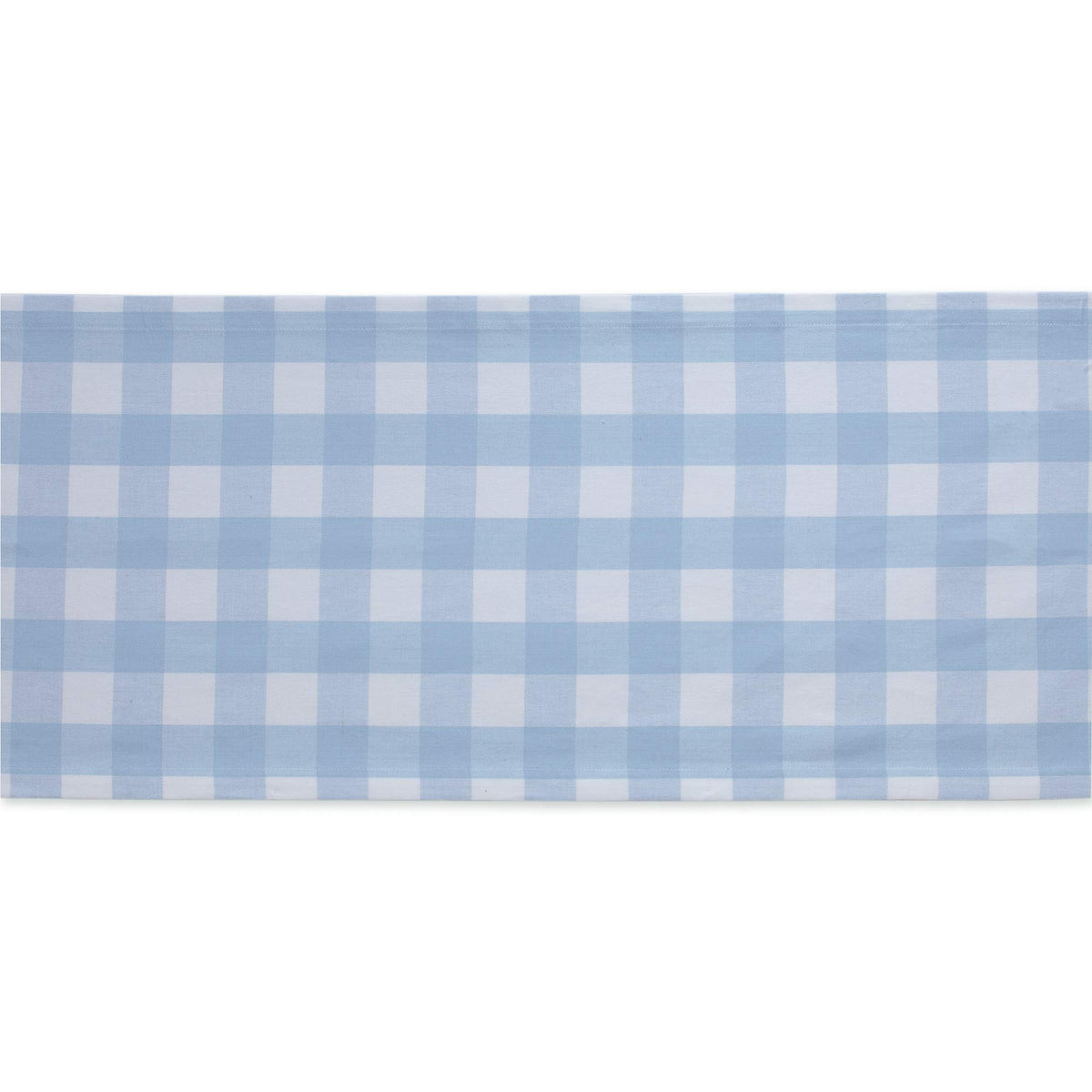 DII buffalo check table runner coordinates with other buffalo check pieces.