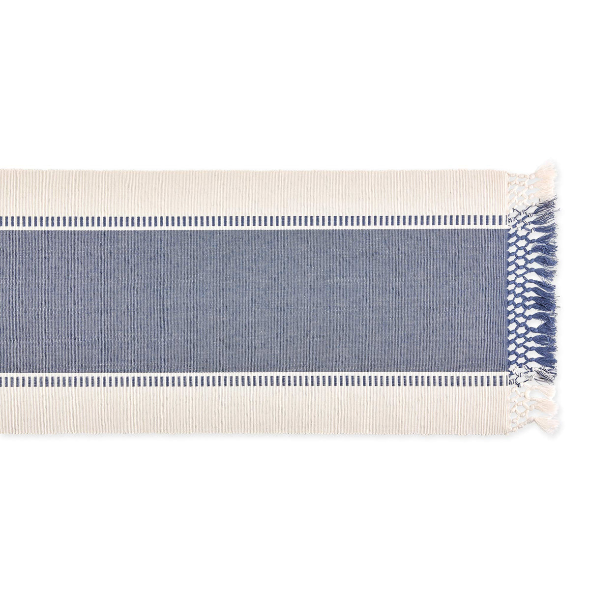 DII cotton table runner 13x108 with fringe adds texture to the table.
