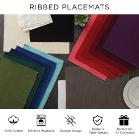 DII 100% five-ply cotton placemat delivers durable everyday use.