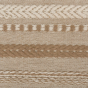 DII Farmhouse Braided Stripe Table Runner machine wash care simplifies upkeep.
