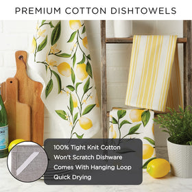 DII Lemon Bliss towels decorate for picnics and casual gatherings.