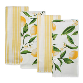 DII Lemon Bliss 18x28 towels offer generous coverage for dish drying.