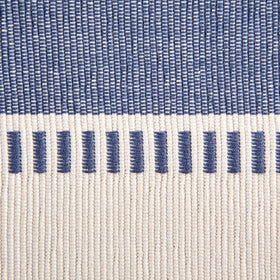 DII ribbed dobby stripe fabric yields colorfast style for versatile tables.