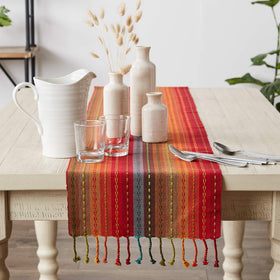 DII Southwest Spice runner styled with seasonal centerpiece on a dining table