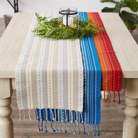 Cotton weave of DII Spice runner with natural light highlighting texture