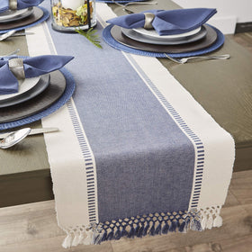 DII table with Dobby Stripe Runner ready for a meal
