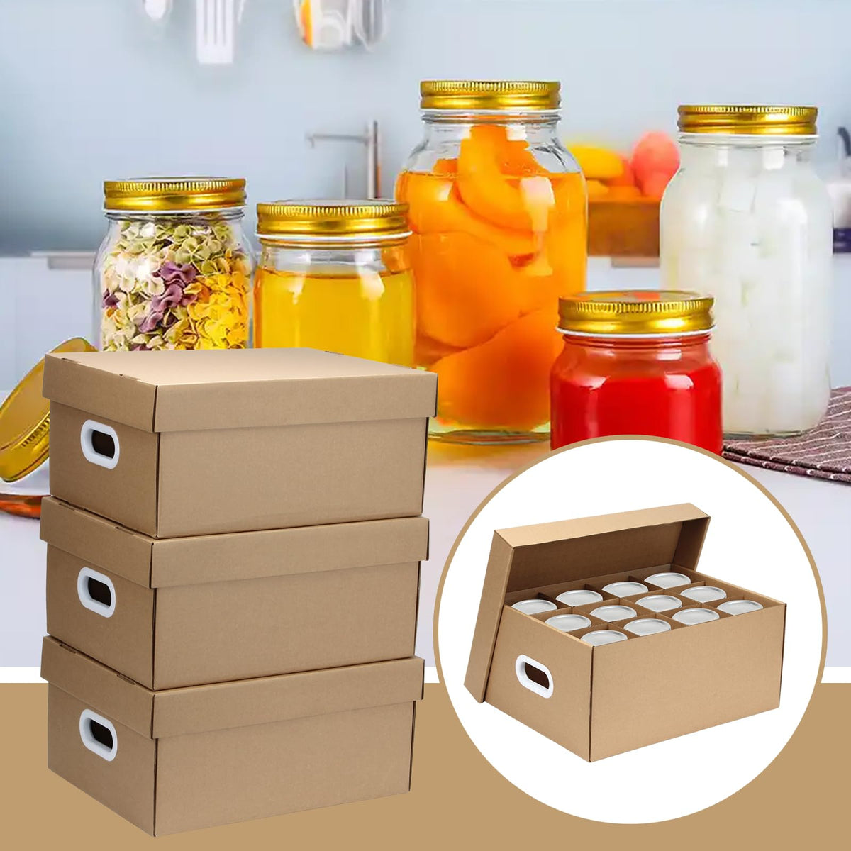 DIICCYO compact storage box fits 16.8 x 12.4 x 7.9 inches for pantry storage.
