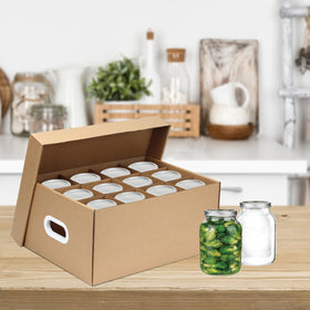 DIICCYO divided jar storage box with dividers to prevent jar contact.