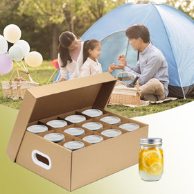DIICCYO multi-compartment jar box keeps jars organized and easy to grab.