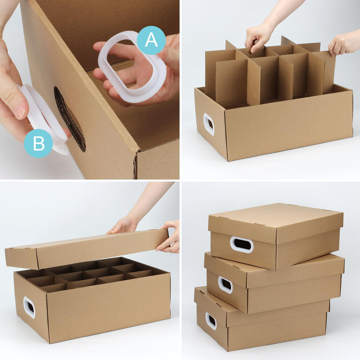 DIICCYO portable mason jar storage box set for moving and gifting.