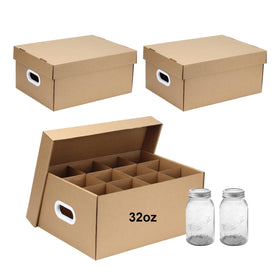 DIICCYO stackable mason jar organizer with 12 cells keeps jars neat and accessible.