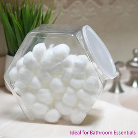 DilaBee plastic jar with water-resistant labels for organized display.