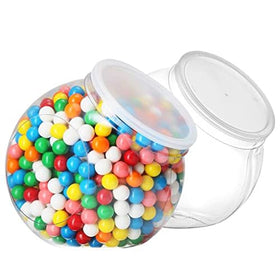 DilaBee two-pack candy jars with lids on a tidy countertop for easy access to treats.