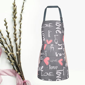 DILLMAN two-pack floral aprons suitable for kitchen, gardening, and salon tasks