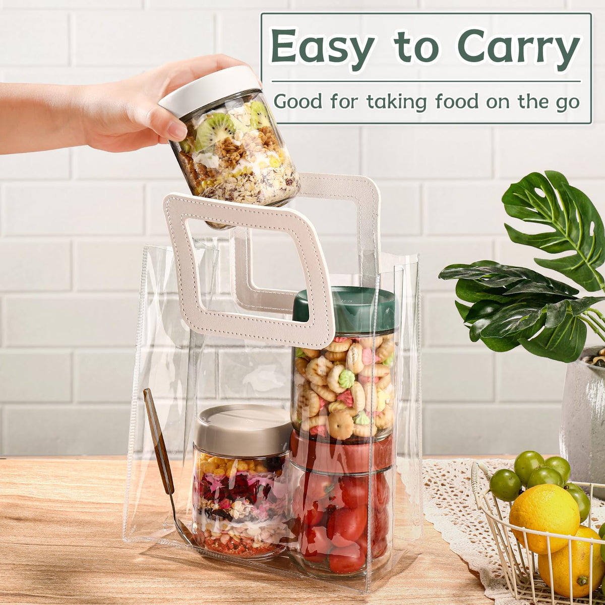 DIMBRAH six-pack jar set, perfect for oats, puddings, yogurts and snacks.
