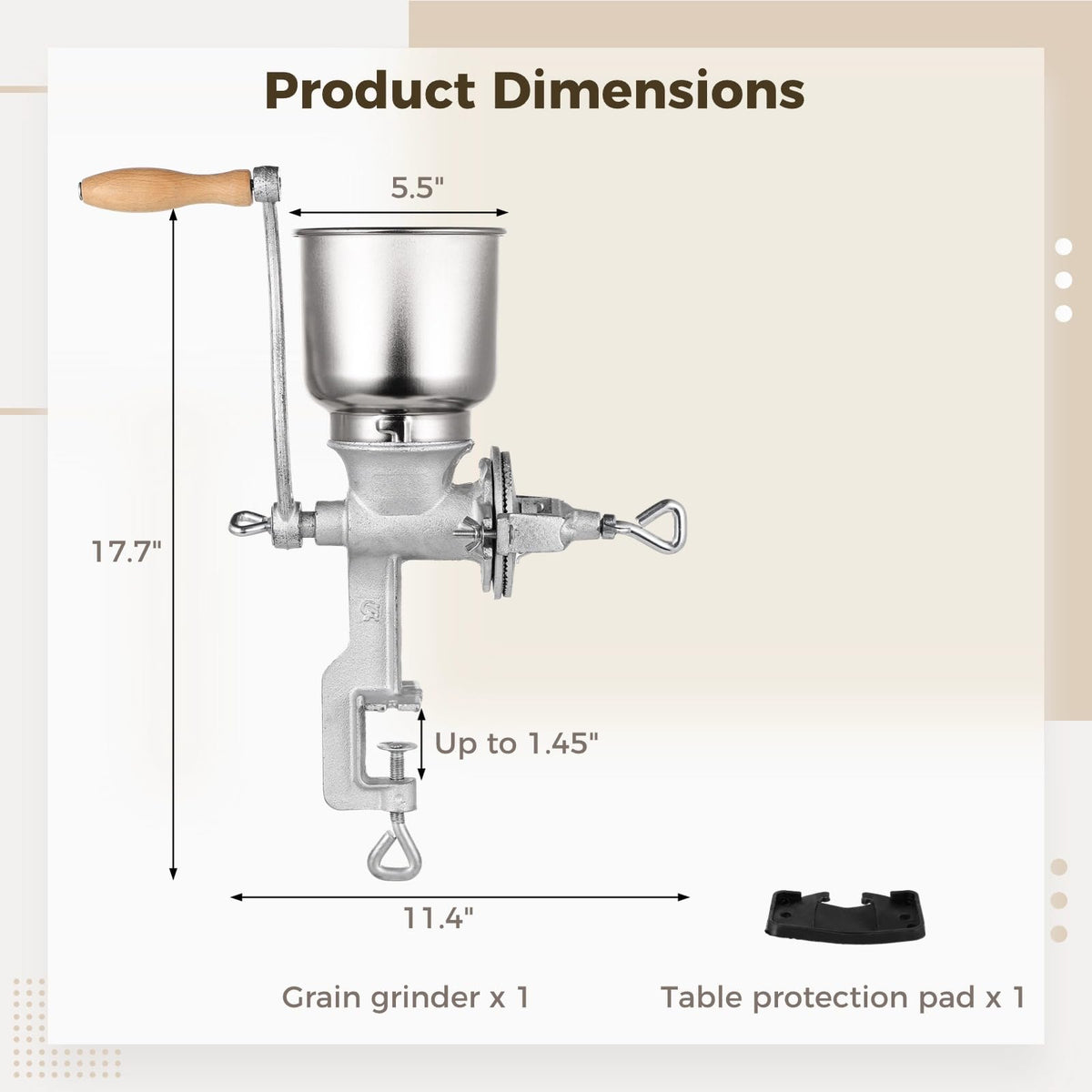 DIMEGON grinder suitable for beer brewing and dough applications