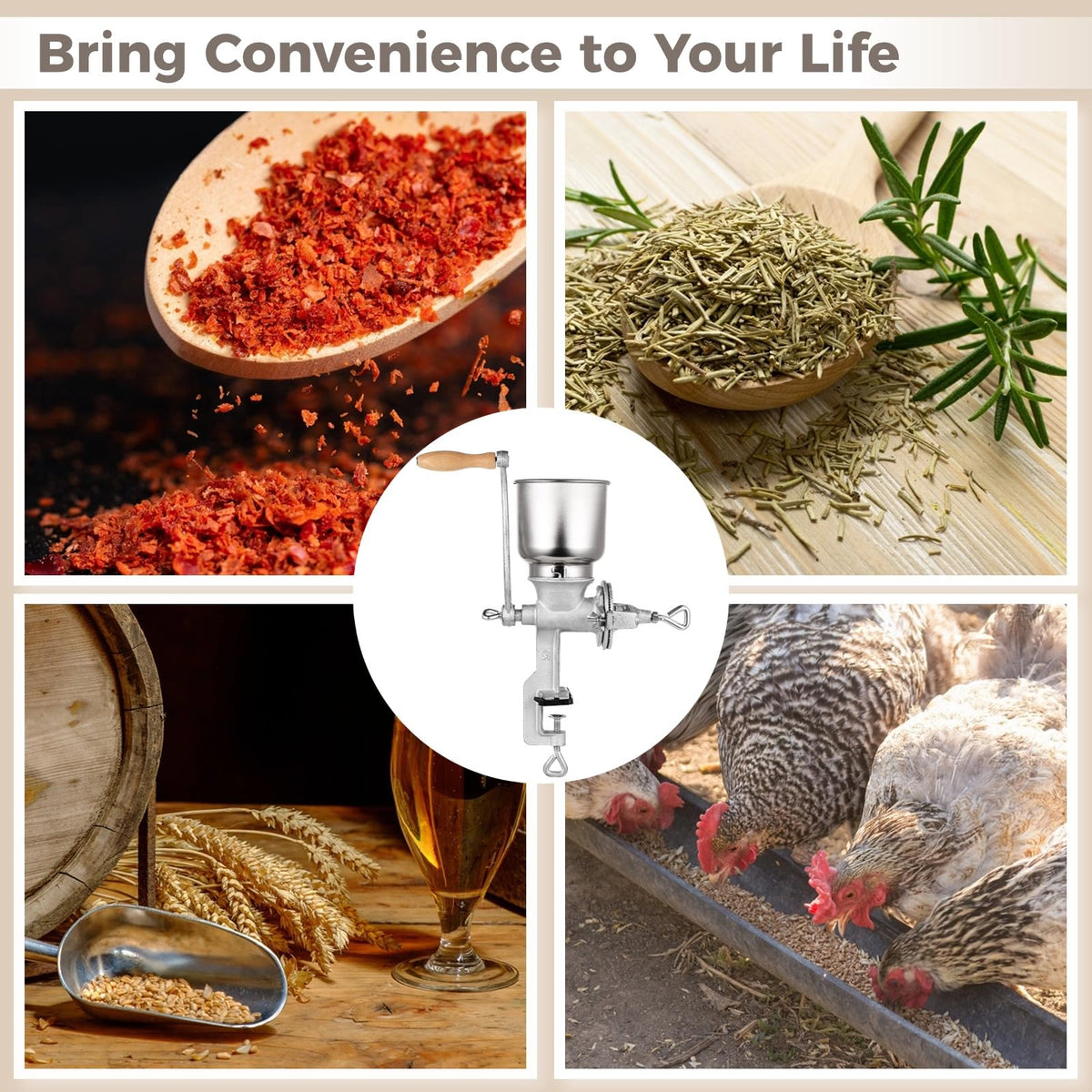 DIMEGON compact hand grinder suitable for home kitchens