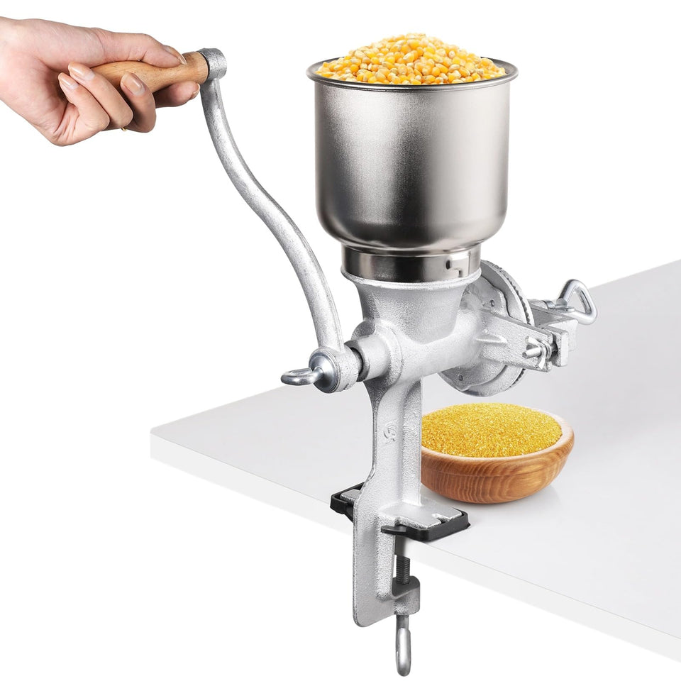 DIMEGON High Hopper corn grinder front view for efficient home grinding