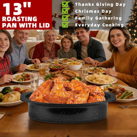 DIMESHY gift-ready roasting pan for holidays and family gatherings.