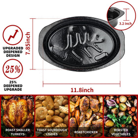 DIMESHY turkey roast pan supports even browning and juicy results.