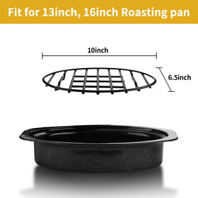 DIMESHY roasting rack nonstick coating helps food lift cleanly.