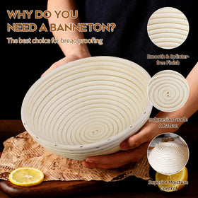 Dimpola banneton basket liner demonstrates easy dough release