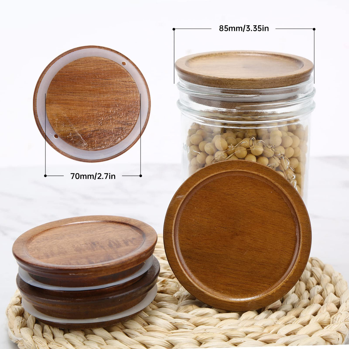 DingCo airtight silicone seal lid preserves freshness and is easy to clean