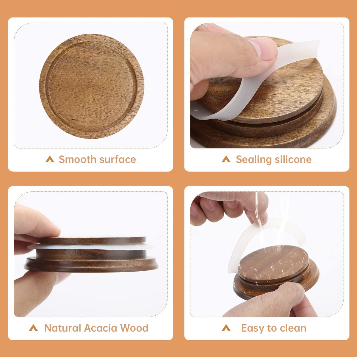 DingCo mason jar lid easy to remove for quick cleaning and reuse