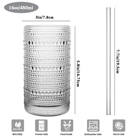 Dingerjar glass straws reusable for stylish eco-friendly sipping