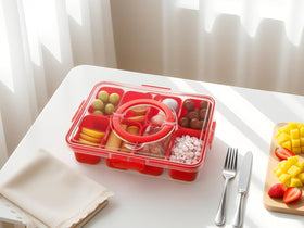Dingerjar setup for party entertaining with snacks organized neatly.