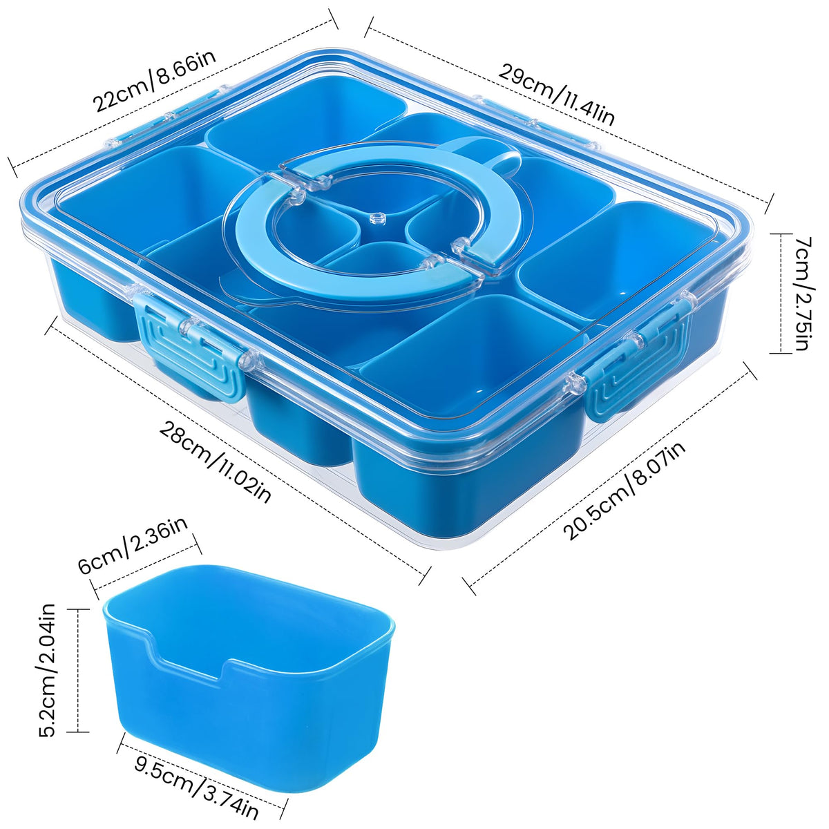 Dingerjar snackle box with compact design keeps snacks organized on the go.