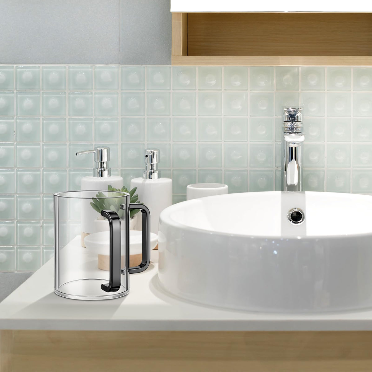 Dingion acrylic washing cup durable and lightweight for daily rituals