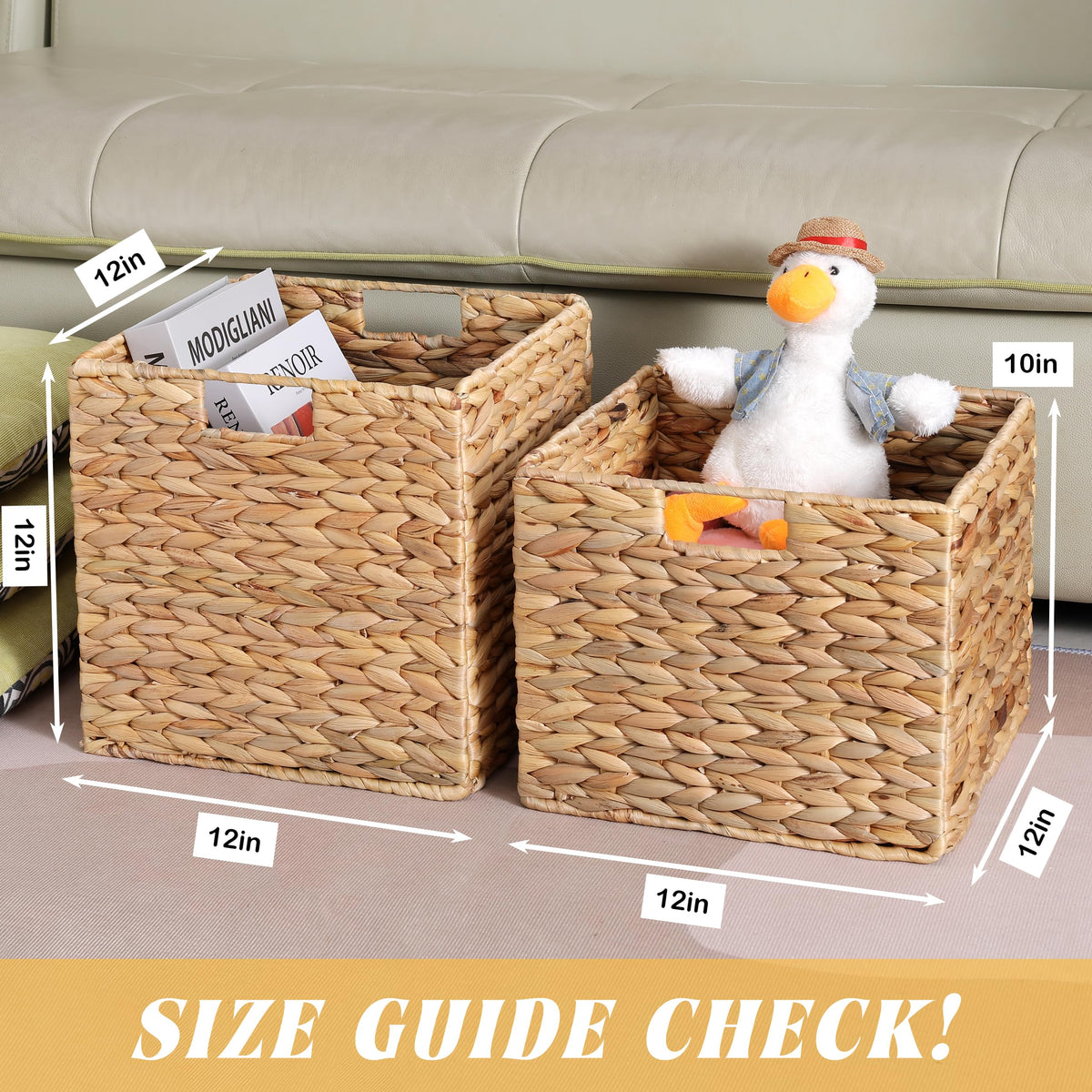 DINGTAI basket with handles on a shelf showing easy access