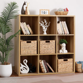 DINGTAI foldable cube basket with built-in handles on a shelf