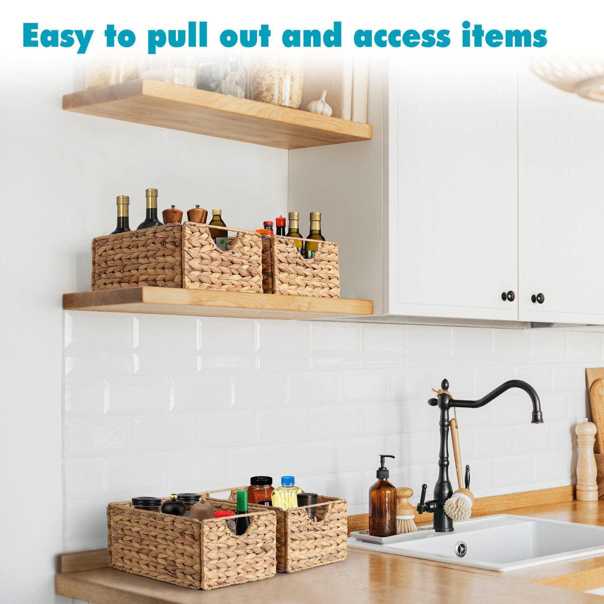 DINGTAI baskets support up to 15 pounds safely and neatly.