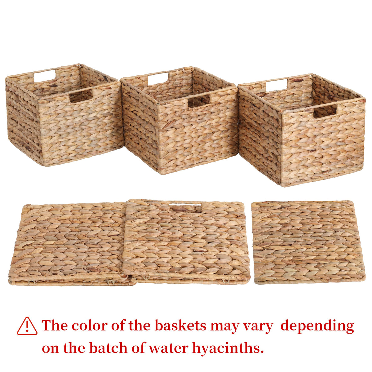 DINGTAI rustic wicker storage bin on a cabinet
