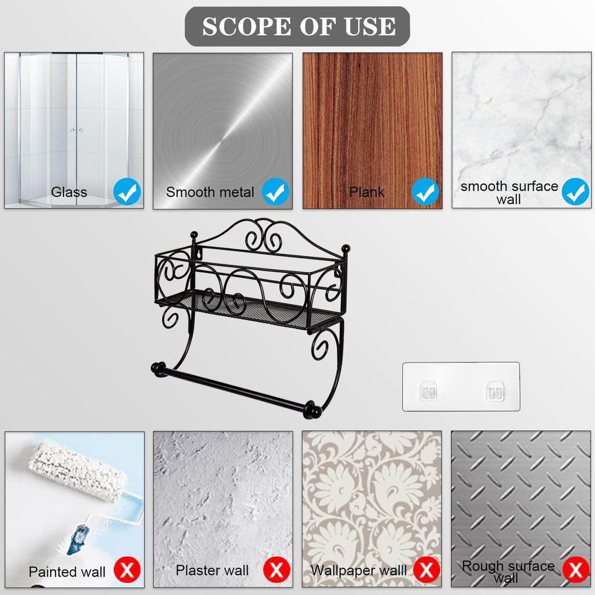DINGTAI versatile organizer for kitchen and bathroom needs with towel storage.