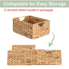 DINGTAI foldable pantry baskets store compactly when not in use.
