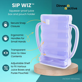 Dinneractive Sip Wiz BPA-free materials ensure safe, worry-free snack time.