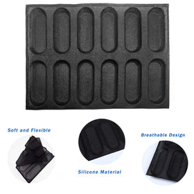 Dioycli hot dog bun mold ensures easy removal of baked buns.
