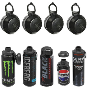 DIPESI magnetic soda can lid in black keeps drinks fresh.