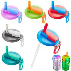 DIPESI Original Creator six-pack colorful soda can lids with tight seal to prevent spills.