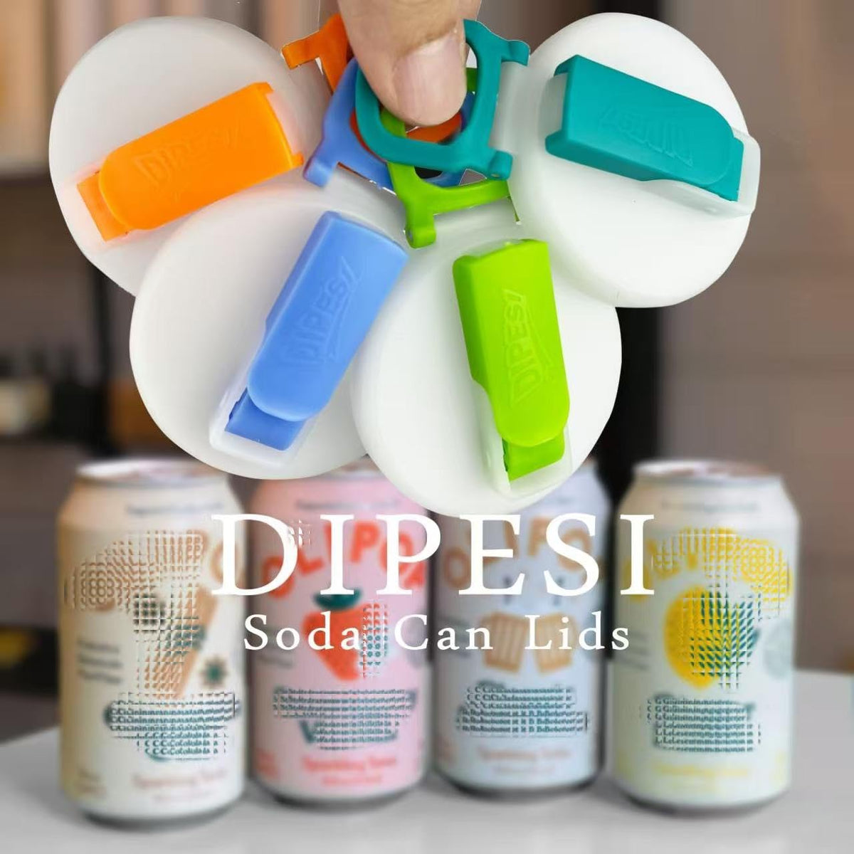 DIPESI can lid with silicone straw demonstrates tight seal for freshness.