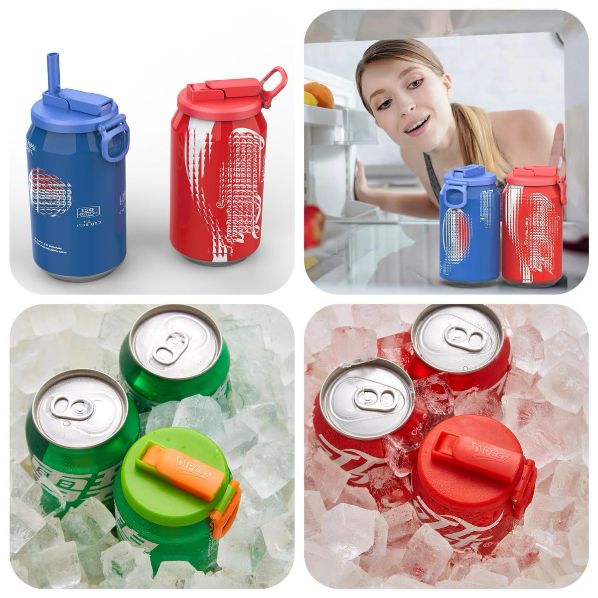 DIPESI 4-pack packaging ready for reuse on your next drink.