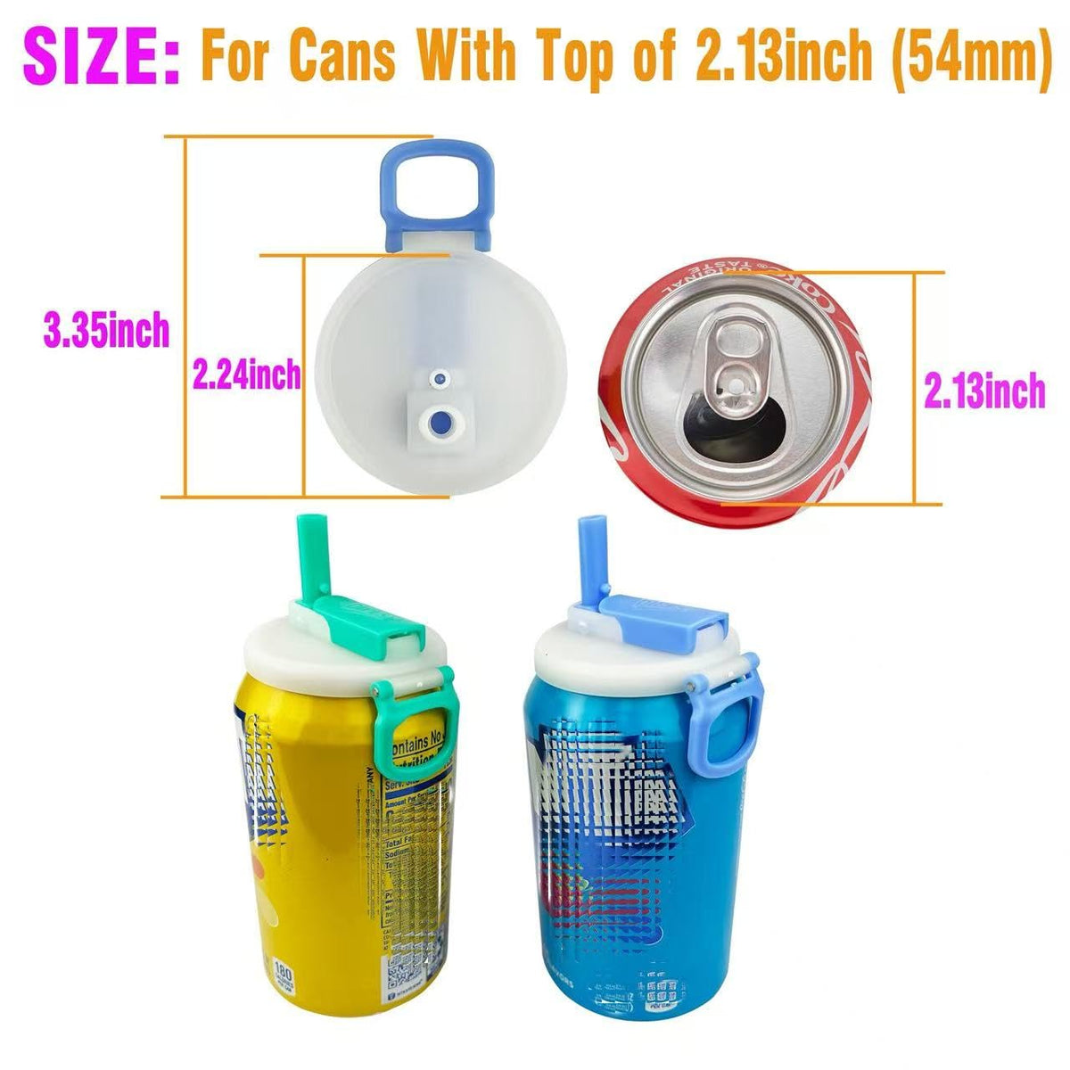 DIPESI colorful lid set on cans helps identify drinks at gatherings.