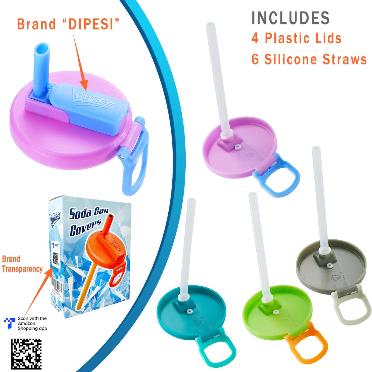 DIPESI green lid with straw prevents leaks during camping