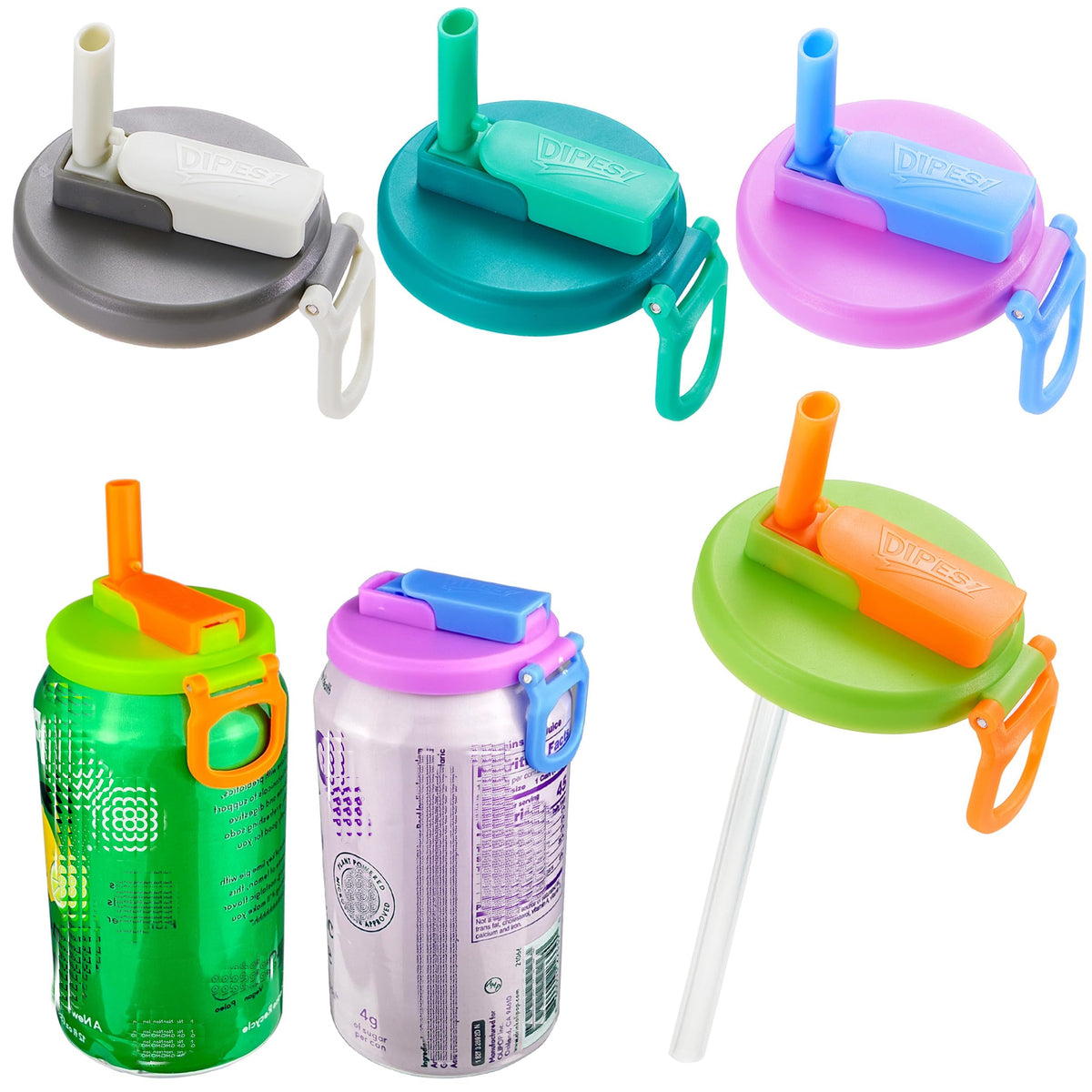 DIPESI yellow lid with straw keeps picnics tidy